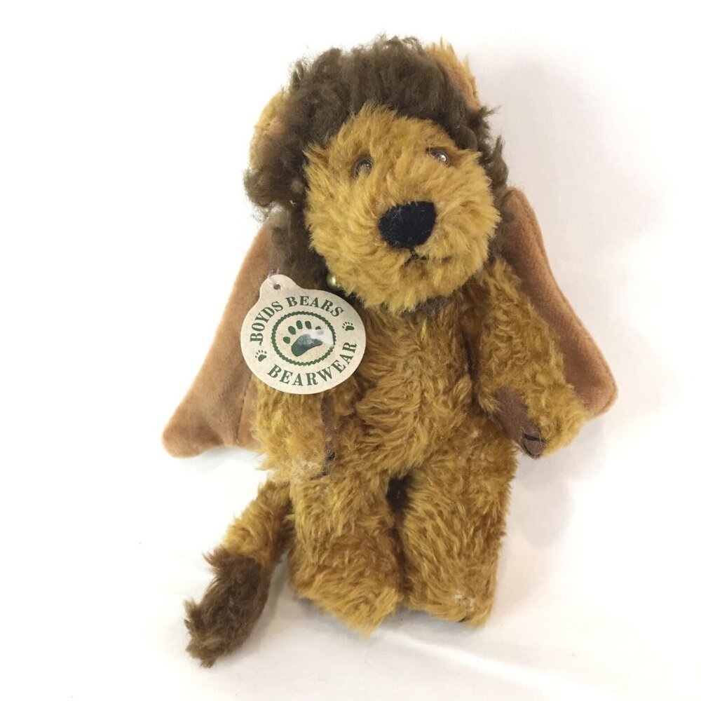 Vintage Boyd’s Bears 6” Winged Lion Jointed Plush Stuffed Animal Ornament Decor